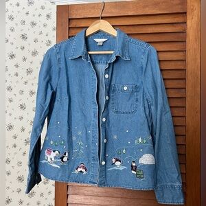 90s button down denim shirt